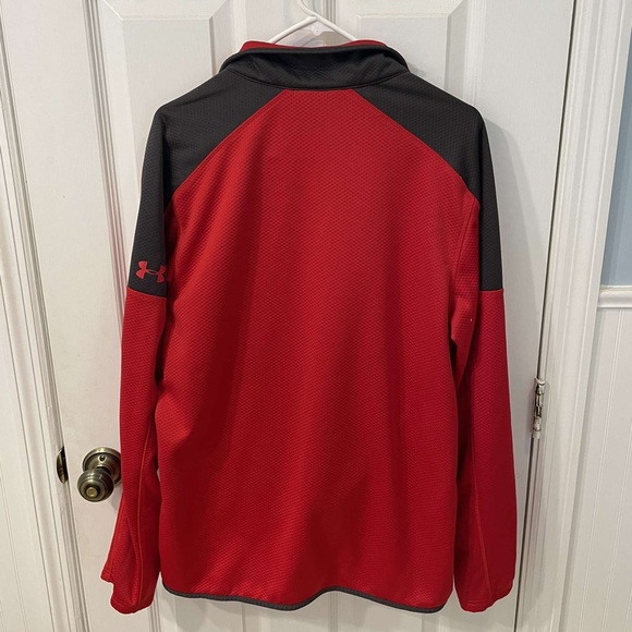 University of Dayton Flyers Red Under Armour Quarter Zip - Picture 2 of 4
